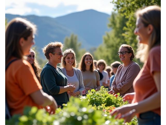 People gathered at a vibrant Boulder community health event
