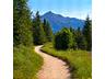 Boulder hiking trail with scenic view